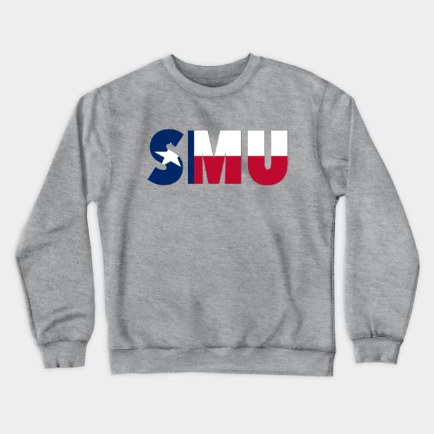 SMU Texas Flag Crewneck Sweatshirt by one-broke-kid